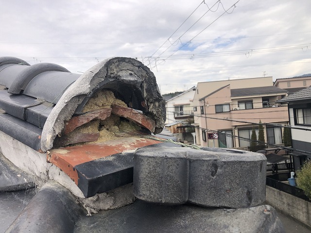 鬼瓦の外れ